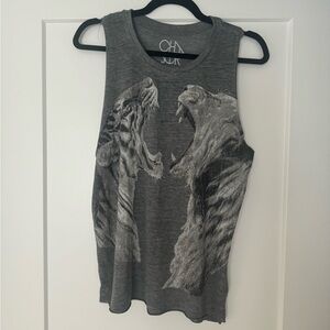 CHASER animal cutoff tshirt